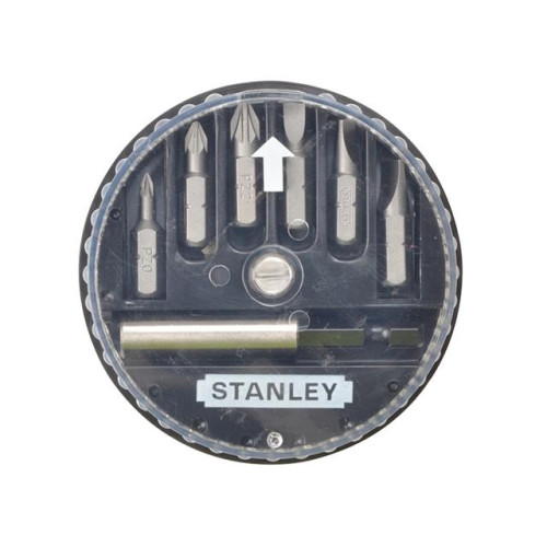 Stanley Insert Bit Set Pozidriv/Slotted 7 Piece
