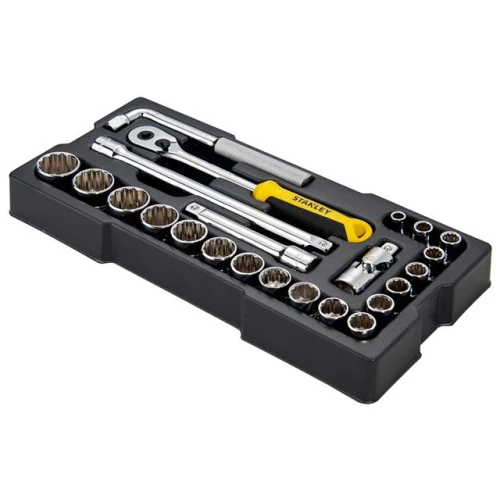 Stanley 1/2in Drive 12 Point Metric Socket Module 23 Piece