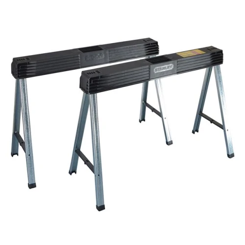 Stanley Folding Metal Leg Saw Horse (Twin Pack)