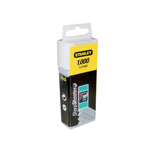 Stanley Flat Narrow Crown Staples 12mm (1000) 1-CT308T