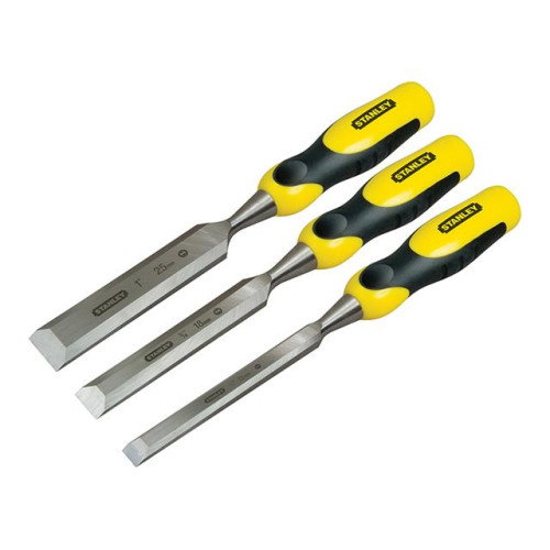 Stanley Dynagrip Bevel Edge Chisel with Strike Cap Set (3) 12, 18 & 25mm