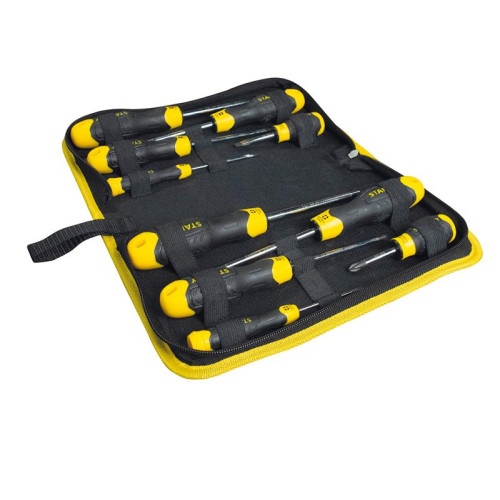Stanley CUSHION GRIP⢠Screwdriver Set in Wallet, 10 Piece