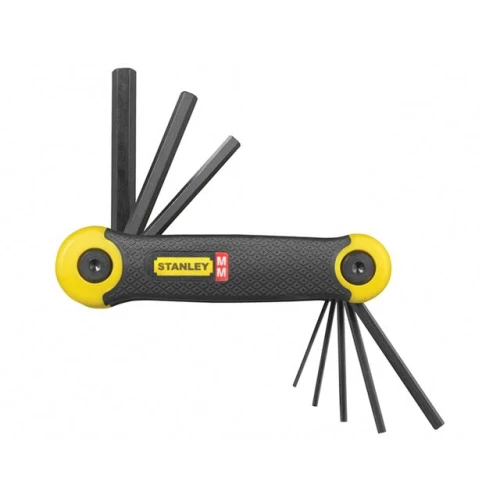 Stanley Hexagon Key Folding Set of 8 Metric (1.5-8mm)