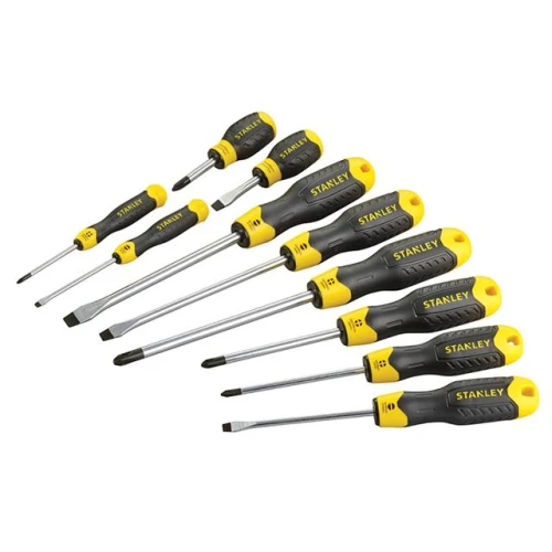 Stanley Cushion Grip Screwdriver Set Flared / Phillips 10 Piece