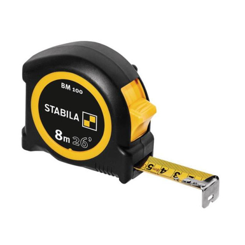 Stabila BM 100 Compact Pocket Tape 8m/26ft (Width 25mm)