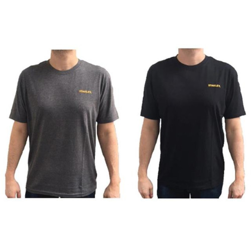 Stanley T-Shirt Twin Pack Grey & Black - XXL