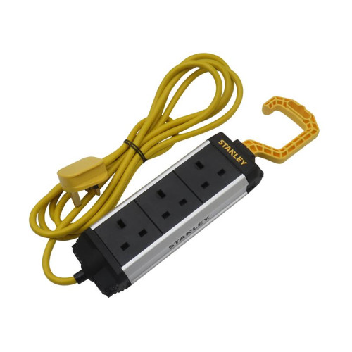 Stanley 3-Gang Powerboard with Foldable Hook 3m