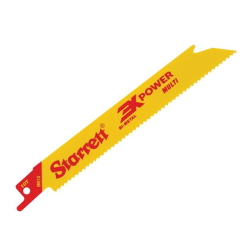 Starrett B6105-5 Bi-Metal Reciprocating Blade, Straight 152mm 10 TPI (Pack 5)