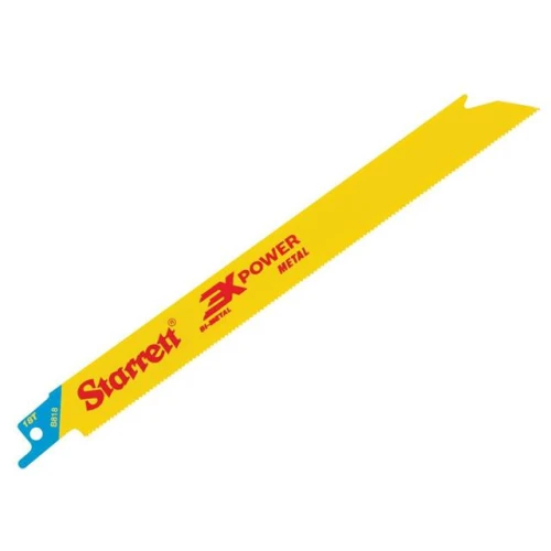 Starrett B818-5 Bi-Metal Reciprocating Blade, Metal Straight 203mm 18 TPI (Pack 5)