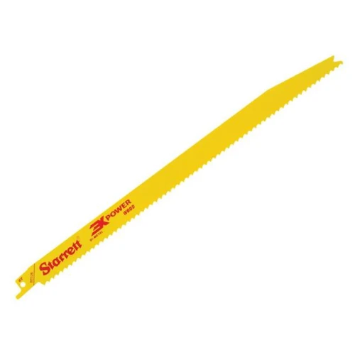Starrett BT126-5 Bi-Metal Reciprocating Blade, Wood Tapered 300mm 6 TPI (Pack 5)