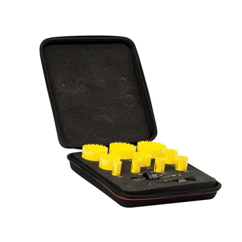 Starrett KDC10021 Deep Cut Bi Metal Deluxe Electricians Holesaw Kit 12 Piece