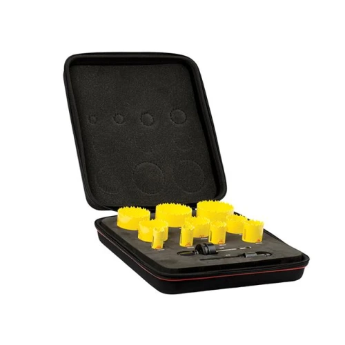 Starrett KDC10022 Deep Cut Bi Metal Deluxe Plumbers Holesaw Kit 12 Piece