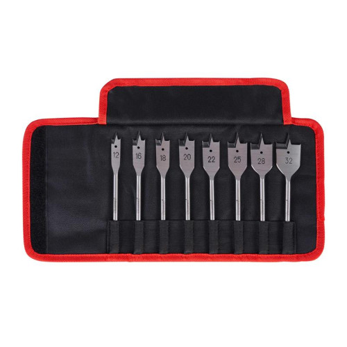 Starrett Flat Wood Drill Bit Set, 8 Piece