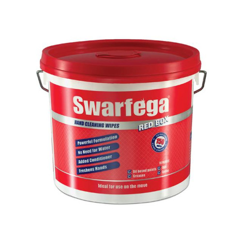 Swarfega Red Box Heavy-Duty Trade Hand Wipes (150)
