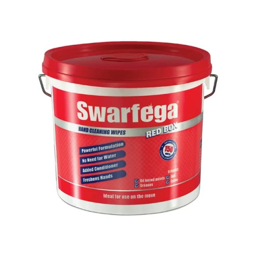 Swarfega Red Box Heavy-Duty Trade Hand Wipes (150)