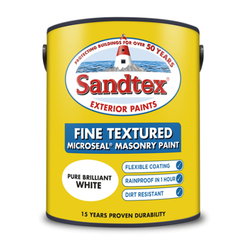 Sandtex Retail Textured Masonry Brilliant White 5Lts