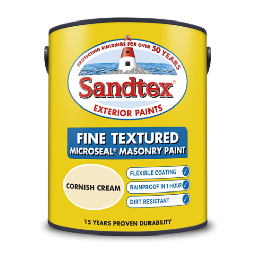 Sandtex Retail Textured Masonry Cornish Cream 5Lts