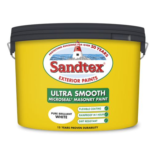 Sandtex Retail Smooth Masonry Brilliant White 10Lt