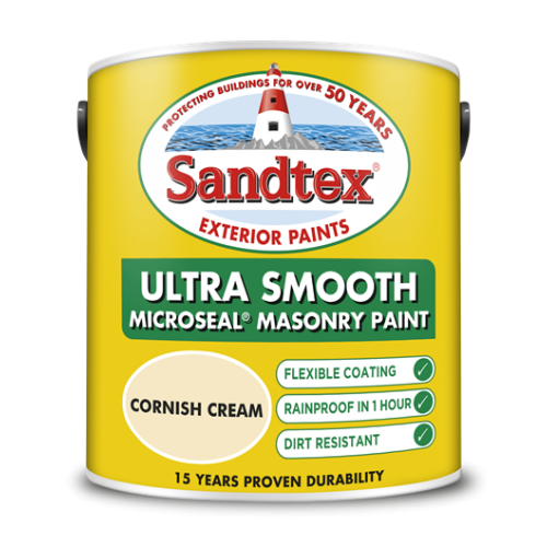 Sandtex Retail Smooth Masonry Cornish Cream 2.5Lts