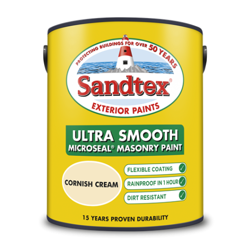 Sandtex Retail Smooth Masonry Cornish Cream 5Lts