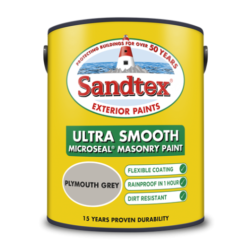 Sandtex Retail Smooth Masonry Plymouth Grey 5Lts