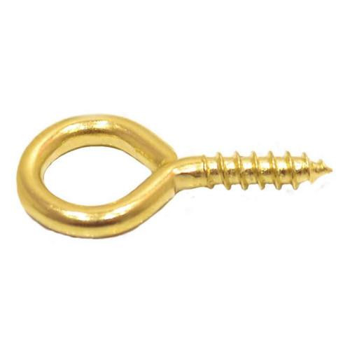 Screw Eyes Electro Brass 14mm