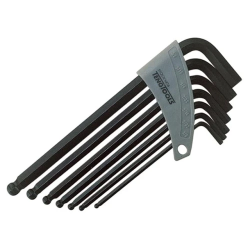 Teng Tools Ball Point Hexagon Key Set of 7 Imperial (1/8-3/8in)