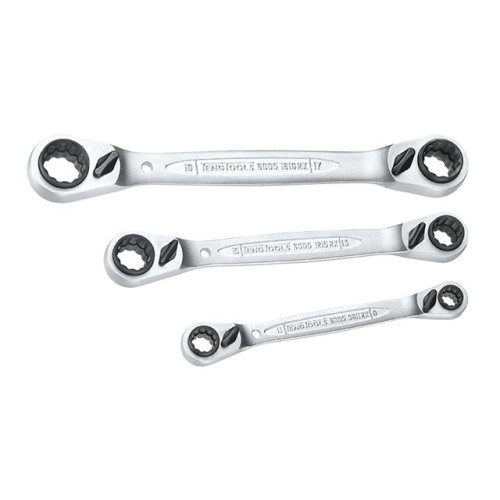 Teng Tools Multi Ratchet Ring Spanner Set of 3 8-19mm