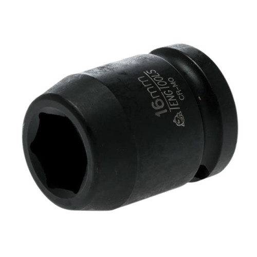 Teng Tools Impact Socket Hexagon 6 Point 1/2in Drive 16mm