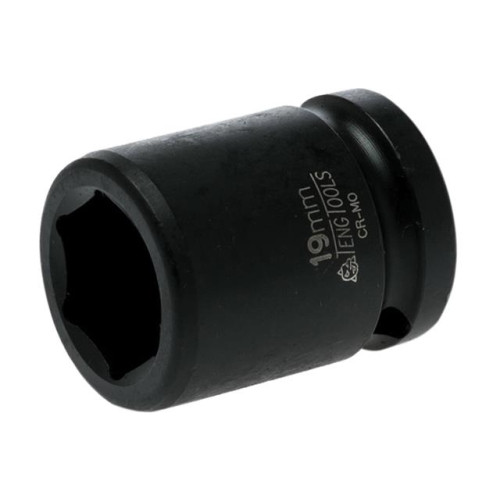 Teng Tools Impact Socket Hexagon 6 Point 1/2in Drive 19mm