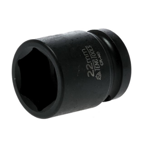 Teng Tools Impact Socket Hexagon 6 Point 1/2in Drive 22mm