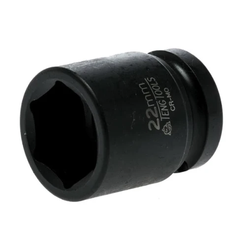 Teng Tools Impact Socket Hexagon 6 Point 1/2in Drive 22mm