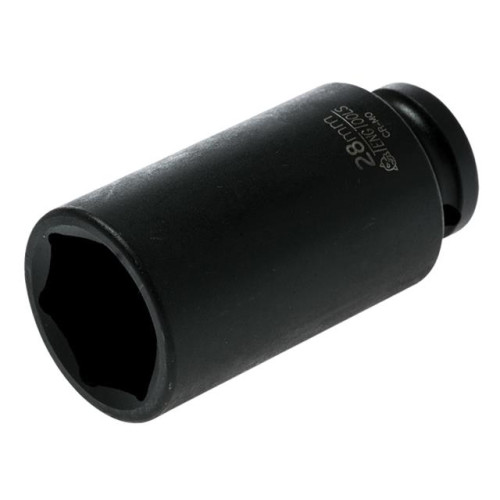 Teng Tools Deep Impact Socket Hexagon 6 Point 1/2in Drive 28mm