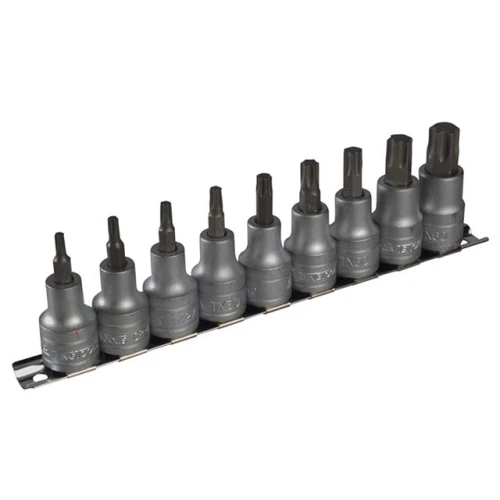 Teng Tools M1213TX Socket Clip Rail Set of 9 Internal Torx 1/2in Drive