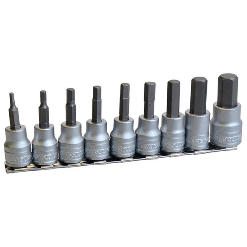 Teng Tools M3812 Socket Clip Rail Hex Socket Metric- 3/8in Drive