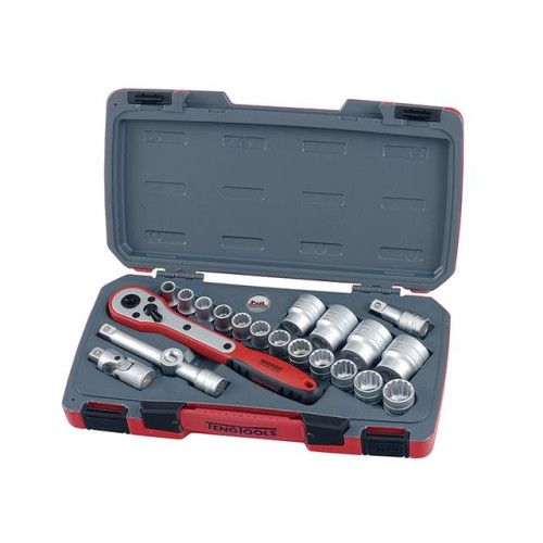 Teng Tools T1221 Socket Set of 21 Metric 1/2in Drive