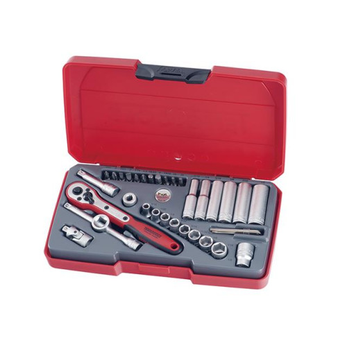 Teng Tools T1435AF Socket Set of 35 A/F 1/4in Drive