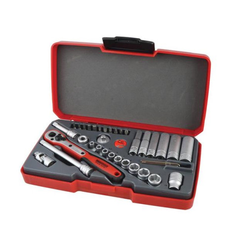 Teng Tools T1436 Socket Set of 36 Metric 1/4in Drive