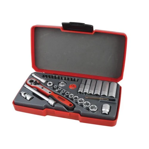 Teng Tools T1436 Socket Set of 36 Metric 1/4in Drive