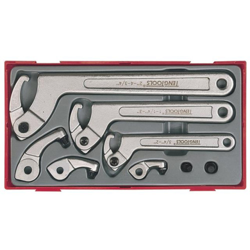 Teng Tools TTHP08 8 Piece Hook & Pin Wrench Set