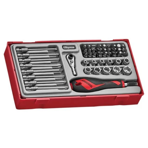 Teng TTMDQ49 Bit & Quick Chuck Driver Set, 49 Piece - 1/4in Drive