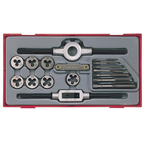 Teng Tools TTTD17 17 Piece Rethreading Tap & Die Set