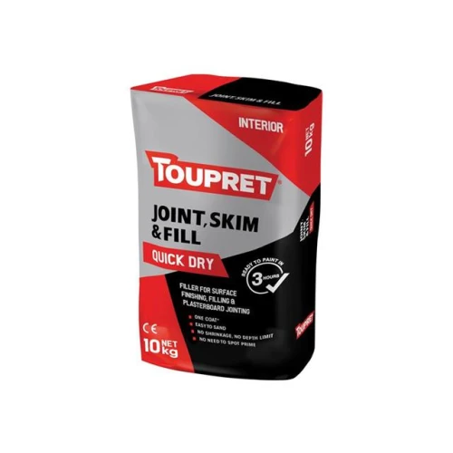 Toupret Joint, Skim & Fill Quick Dry For Finishing, Filling, Jointing 10kg