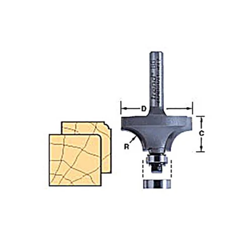 Trend 46/115 x 1/4 TCT Bearing Guided Ovolo & Round Over 1.6mm Radius
