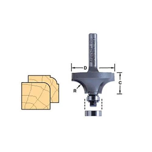 Trend 46/12 x 1/4 TCT Bearing Guided Ovolo & Round Over 4.8mm Radius