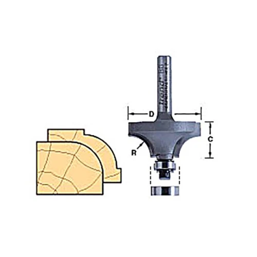 Trend 46/150 x 1/4 TCT Bearing Guided Ovolo & Round Over 12.7mm Radius