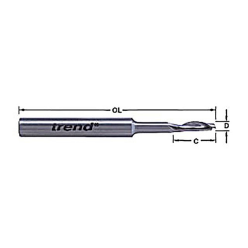 Trend 50/19 x 8mm HSSE Steele Helical Plunge Bit 5 mm