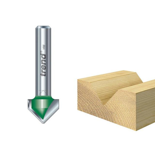 C044 X 1/4 Tct Chamfer V Groove 45° 6.0 X 12.7mm