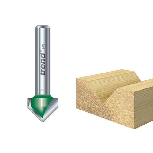 C044 X 1/4 Tct Chamfer V Groove 45&Acirc;&deg; 6.0 X 12.7mm