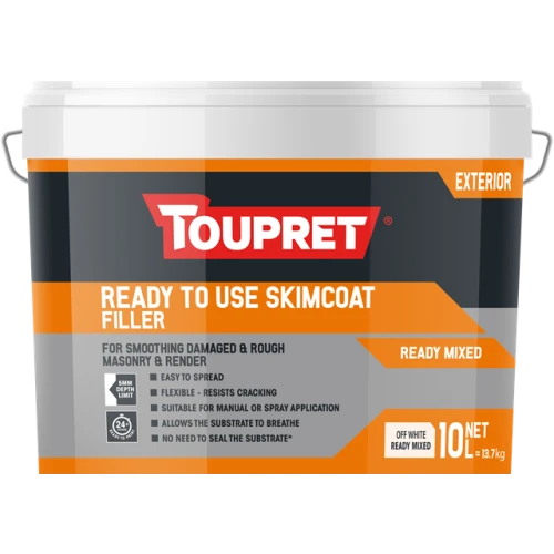 Toupret Exterior Ready To Use Skimcoat Filler 10kg